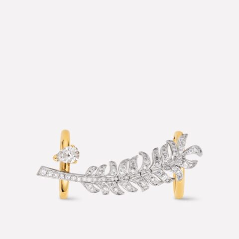 Chanel Plume De Chanel J11935 Ring 18k White and Yellow Gold Diamonds 1