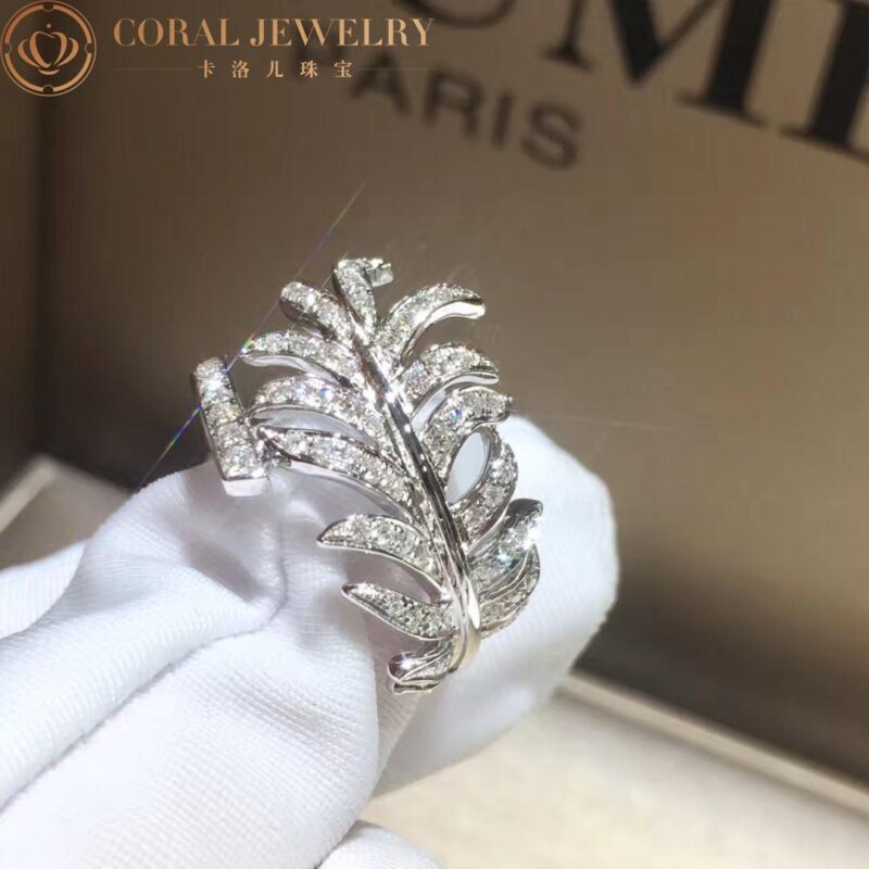 Chanel Plume De J4060 Chanel Ring 18k White Gold Diamonds 5