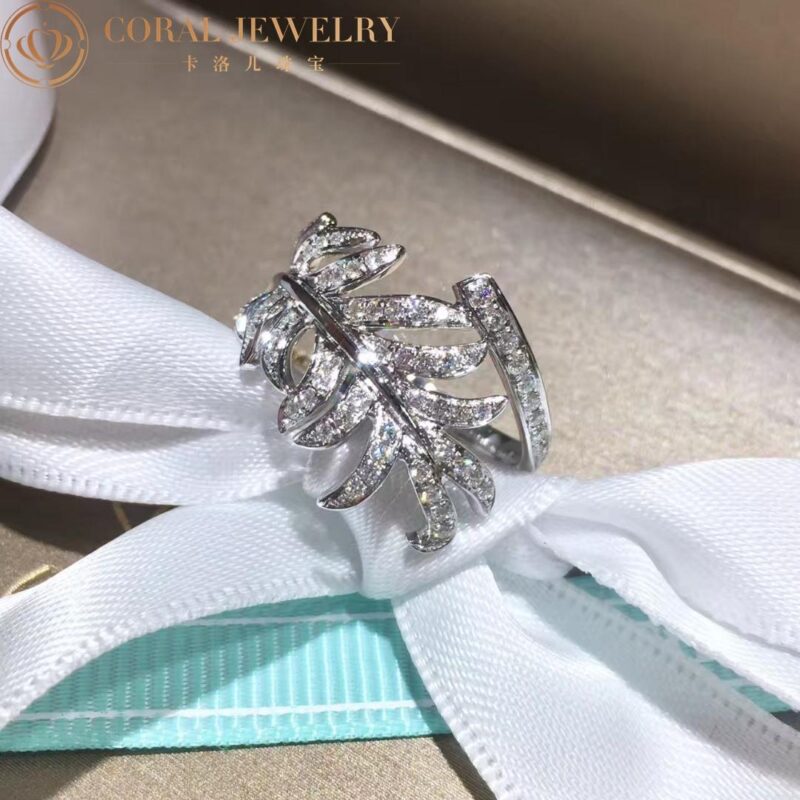Chanel Plume De J4060 Chanel Ring 18k White Gold Diamonds 4