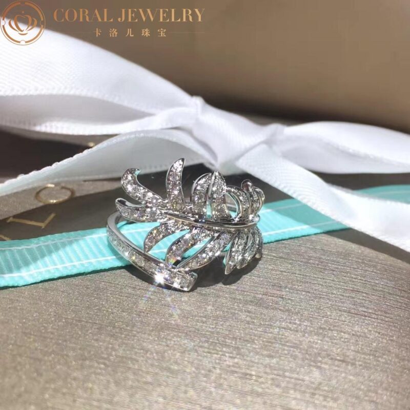 Chanel Plume De J4060 Chanel Ring 18k White Gold Diamonds 3