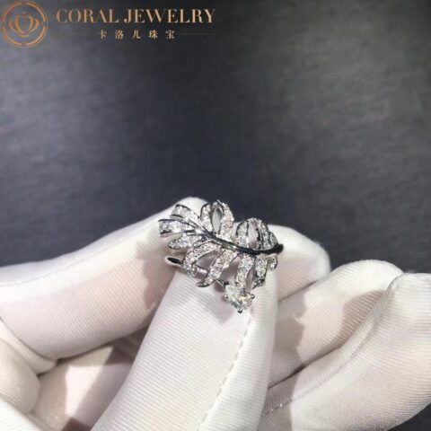 Chanel Plume De J4137 Chanel Ring 18k White Gold Diamonds 7