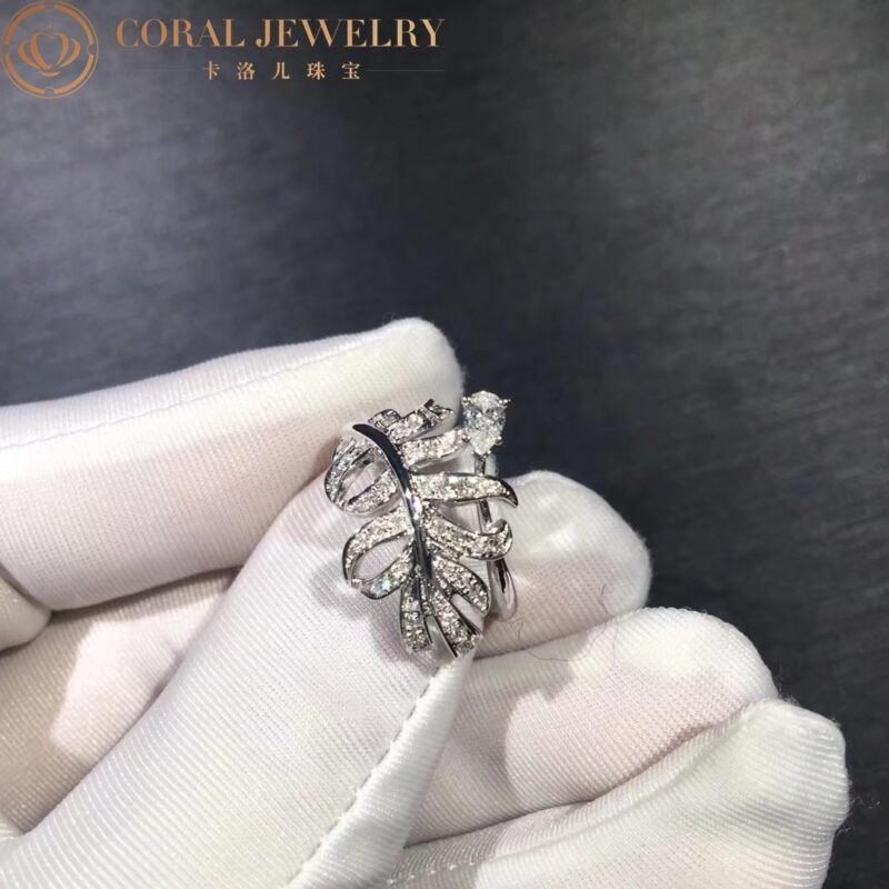 Chanel Plume De J4137 Chanel Ring 18k White Gold Diamonds 6