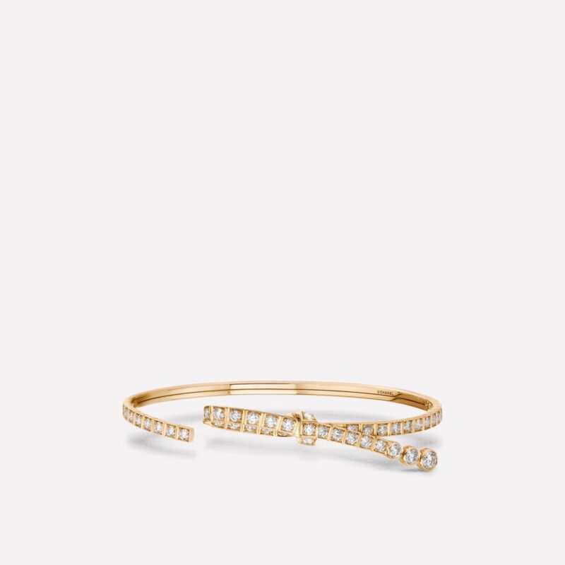 Chanel Ruban J11864 Bracelet 18k Beige Gold Diamonds 1