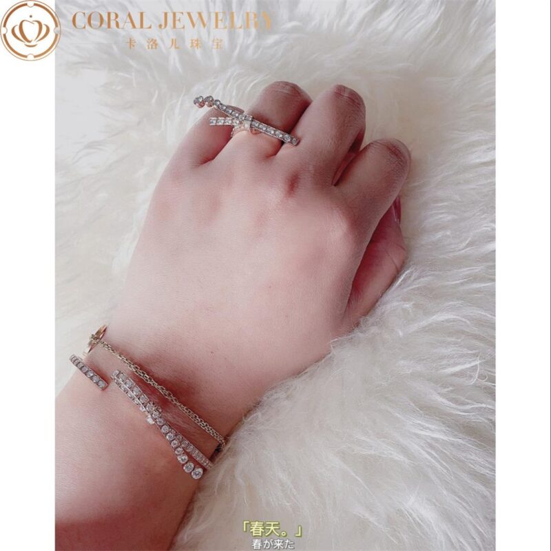 Chanel Ruban J11864 Bracelet 18k Beige Gold Diamonds 6