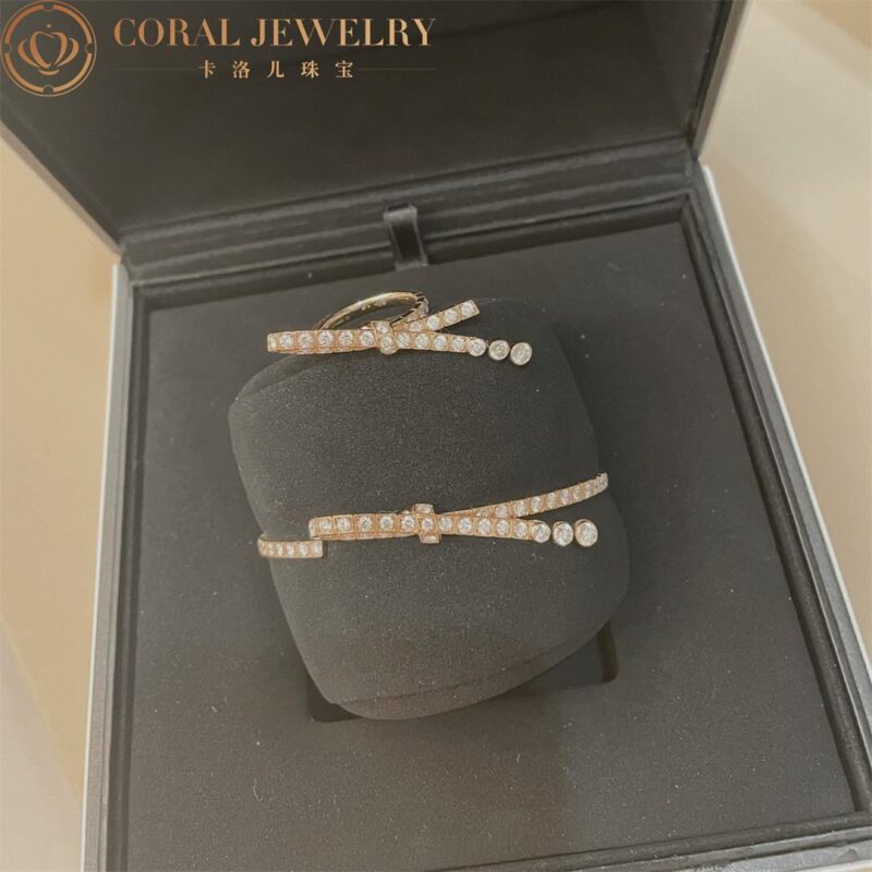 Chanel Ruban J11864 Bracelet 18k Beige Gold Diamonds 2