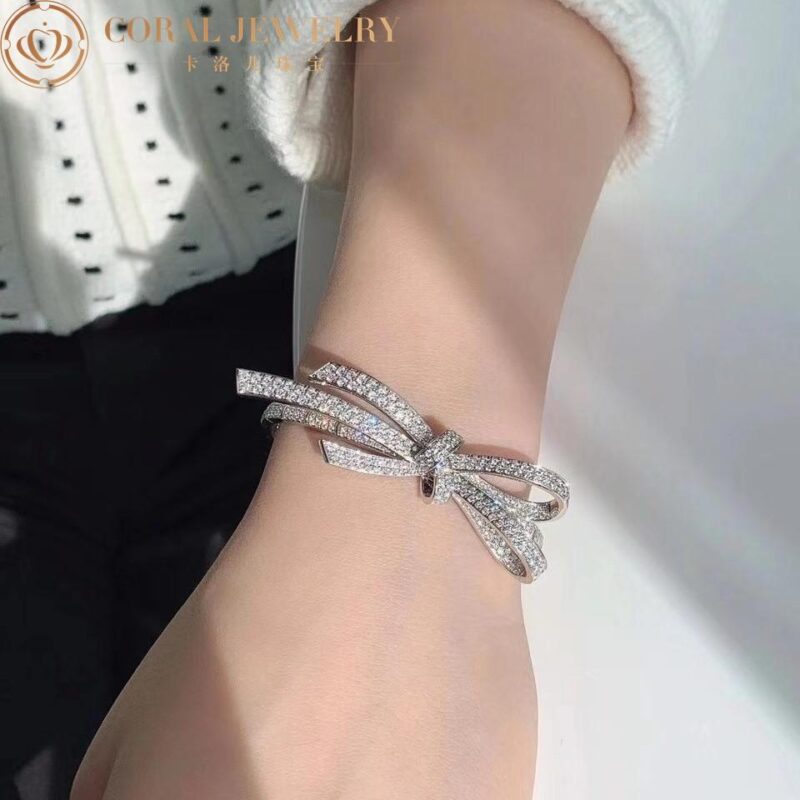 Chanel Ruban J3882 Bracelet 18k White Gold Diamonds 9