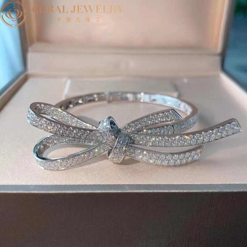 Chanel Ruban J3882 Bracelet 18k White Gold Diamonds 8