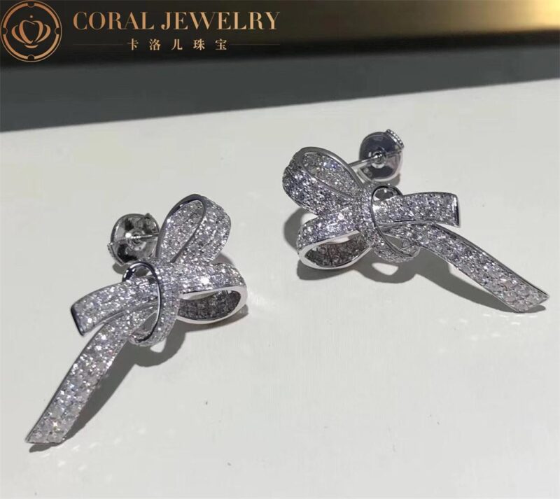 Chanel Ruban Earrings J60879 18k White Gold Diamonds 3