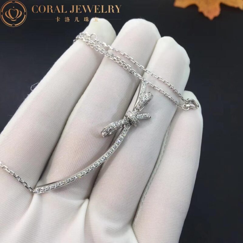 Chanel Ruban Necklace J11141 18k White Gold Diamonds 5