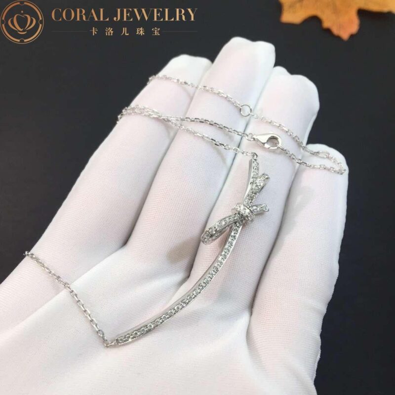 Chanel Ruban Necklace J11141 18k White Gold Diamonds 3