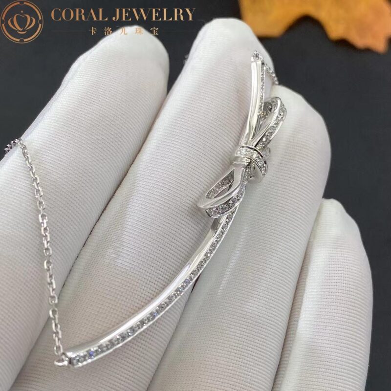 Chanel Ruban Necklace J11141 18k White Gold Diamonds 2