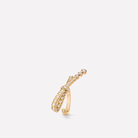 Chanel Ruban Ring j11863 18k Beige Gold Diamonds 1