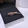 Chanel Ruban Ring j11863 18k Beige Gold Diamonds 9
