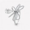 Chanel Ruban Ring 18k J4543 White Gold Center Diamond Diamonds 1