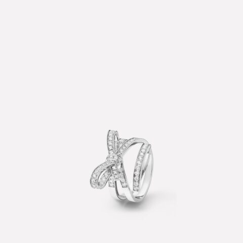 Chanel Ruban Ring J11142 18k White Gold Diamonds 1