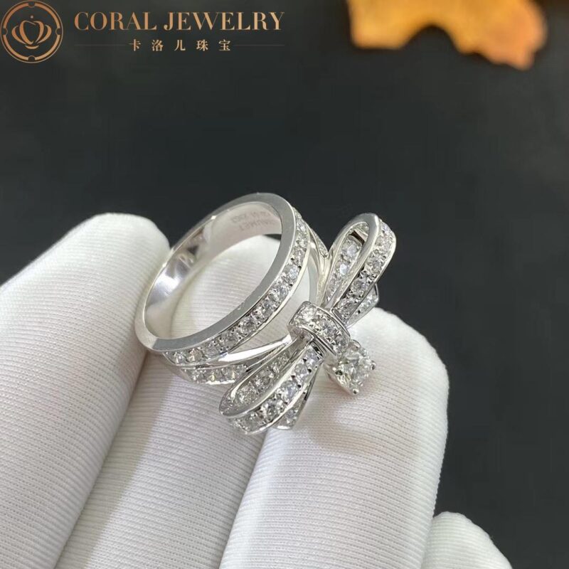 Chanel Ruban Ring J11149 18k White Gold Diamonds 4