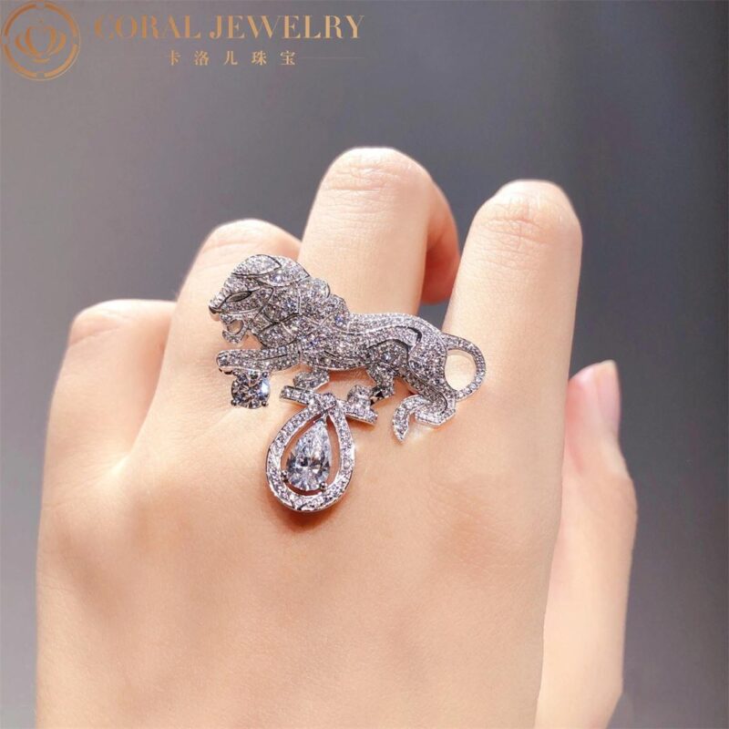 Chanel Sous Le Signe Du Lion L’esprit Du Lion Timeless Ring 18k White Gold Diamonds 4
