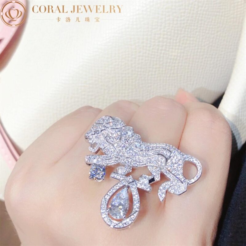 Chanel Sous Le Signe Du Lion L’esprit Du Lion Timeless Ring 18k White Gold Diamonds 3
