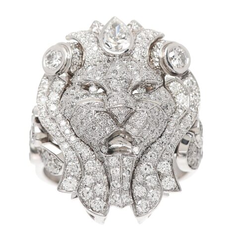 Chanel Sous Le Signe Du Lion Ring 18k White Gold Diamonds Ring 1