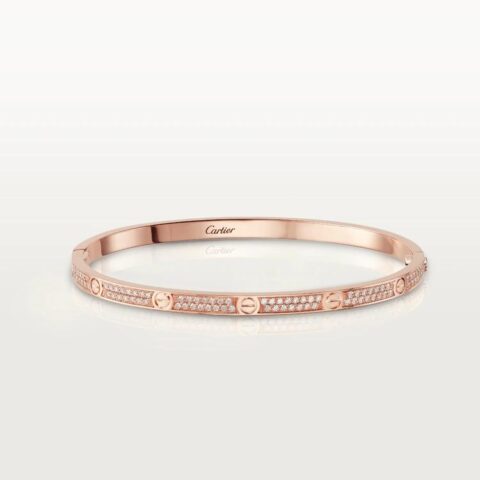 Cartier Love Bracelet N6710717 Small Model Paved Diamonds Rose Gold 1