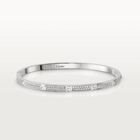 Cartier Love Bracelet N6710817 Small Model Paved Diamonds White Gold 2