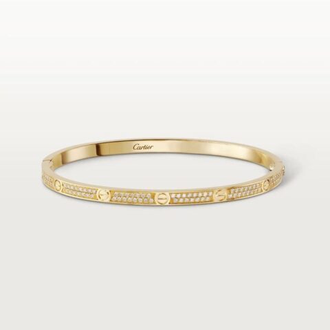 Cartier Love Bracelet N6710617 Small Model Paved Diamonds Yellow Gold 1