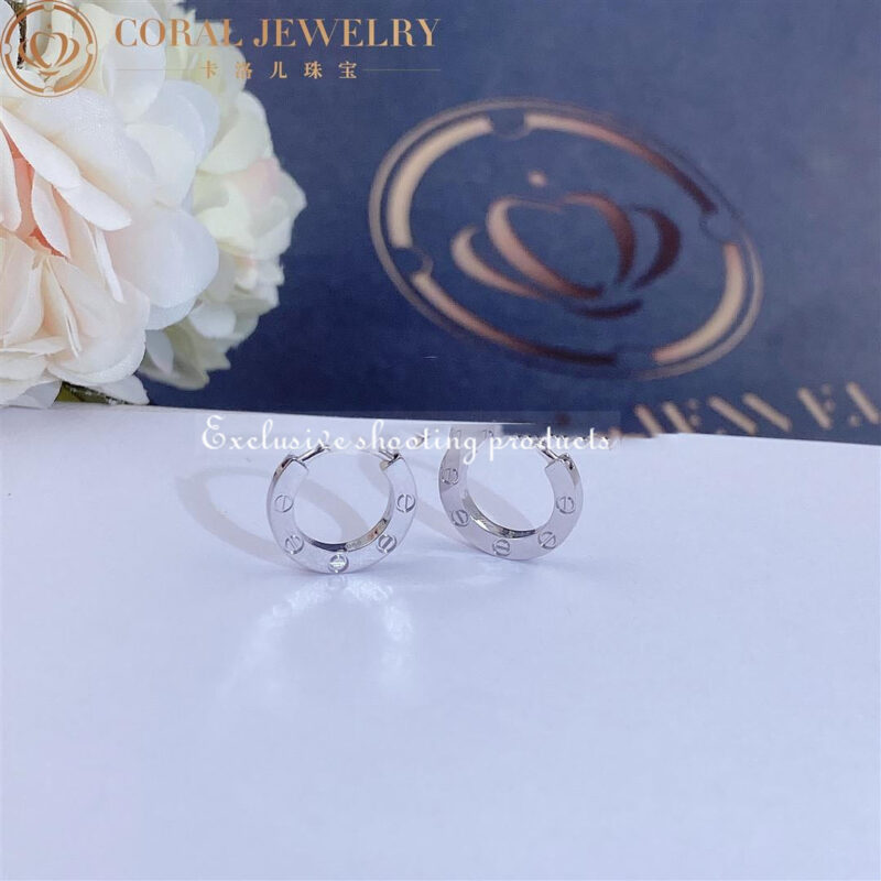 Cartier Love Earrings B8301424 18K White Gold Diamond 3