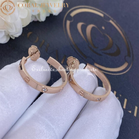 Cartier Love Earrings B8301433 Rose Gold Diamond 4