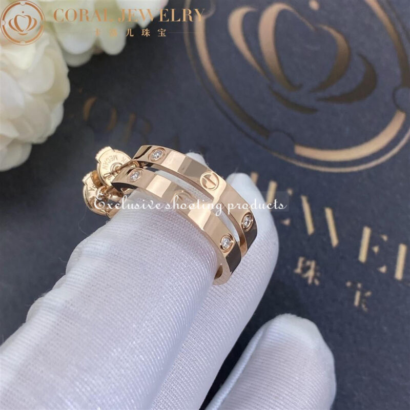 Cartier Love Earrings B8301433 Rose Gold Diamond 2