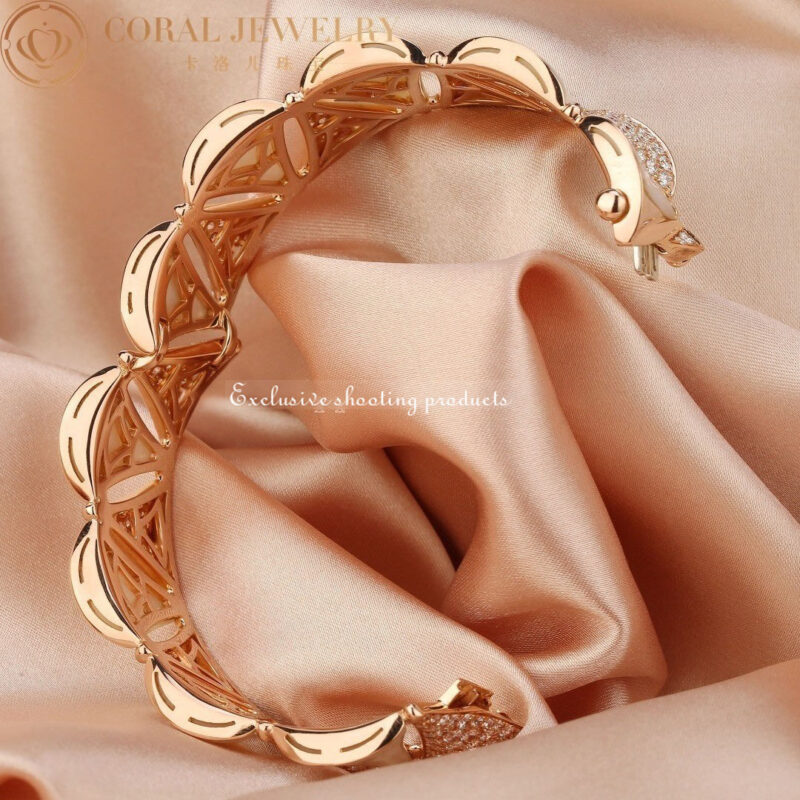 Bulgari BR856837 Divas’ Dream Bracelet Rose Gold with Diamonds Mother of Pearl Bracelet 7
