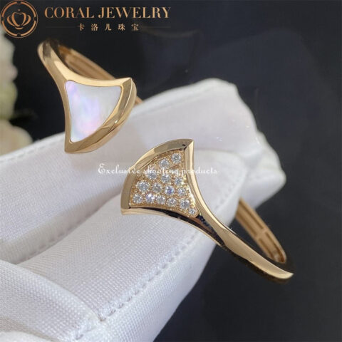 Bulgari 356741 Divas’ Dream Bracelet Rose Gold with Diamonds Mother of Pearl Bracelet 5