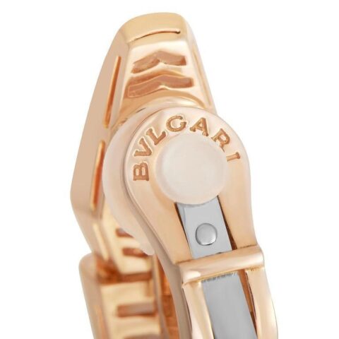 Bulgari Serpenti 350678 18K Rose Gold Diamond Mother of Pearl Clip-On Earrings OR857278 12