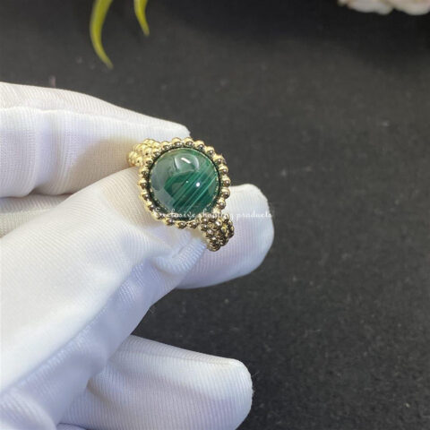 Van Cleef & Arpels VCARP4DP00 ring Perlée couleurs Yellow gold Malachite ring 5