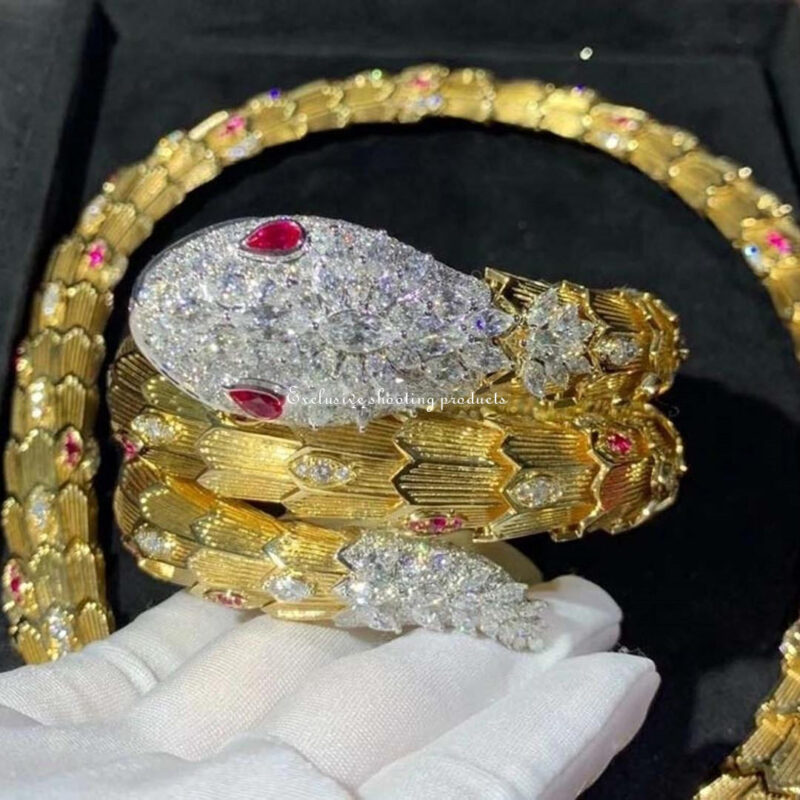 Bulgari Serpenti 260562 Bracelet Diamond Ruby Gold 4