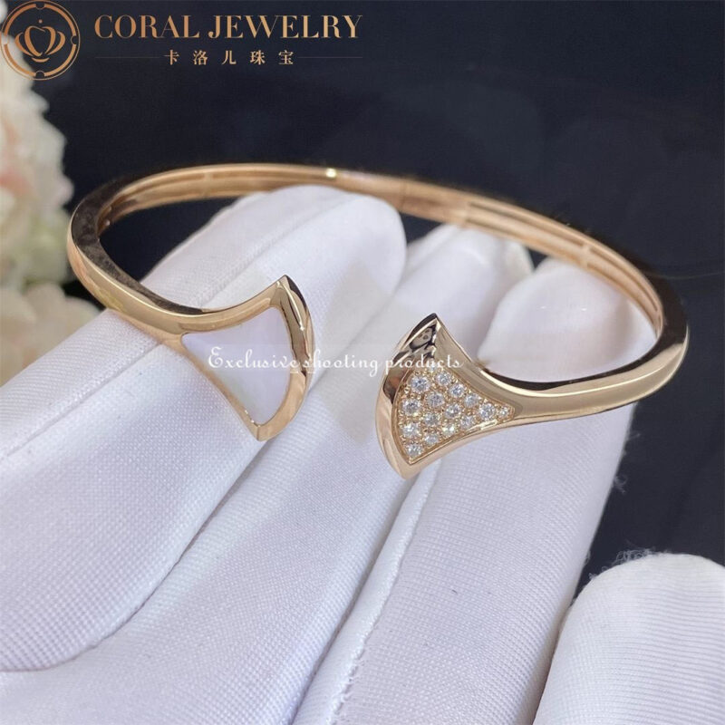Bulgari 356741 Divas’ Dream Bracelet Rose Gold with Diamonds Mother of Pearl Bracelet 3