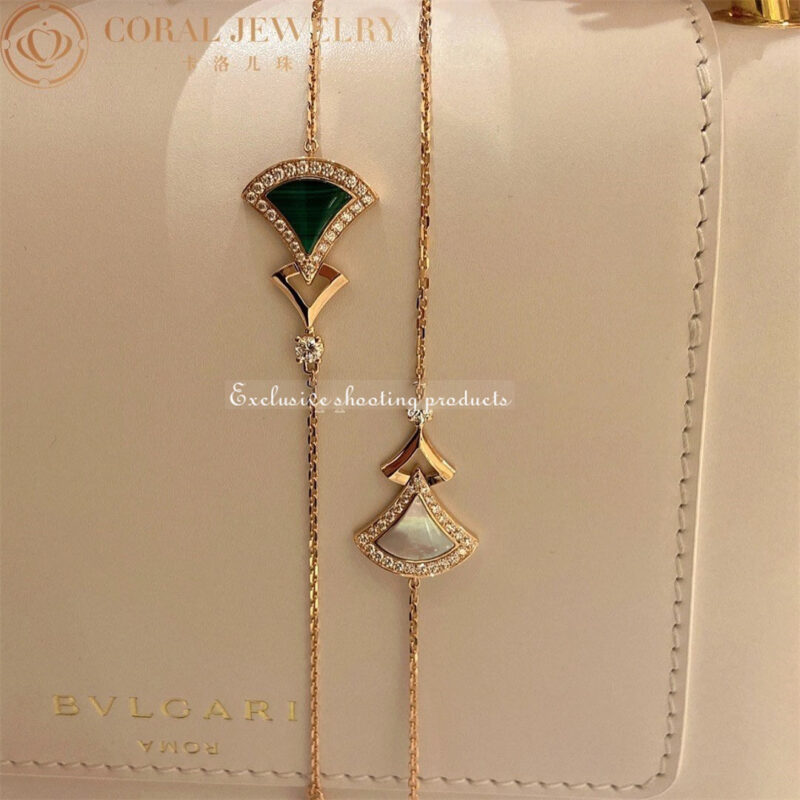 Bulgari 358891 Divas’ Dream Bracelet Rose Gold with Malachite and Diamonds Bracelet 3