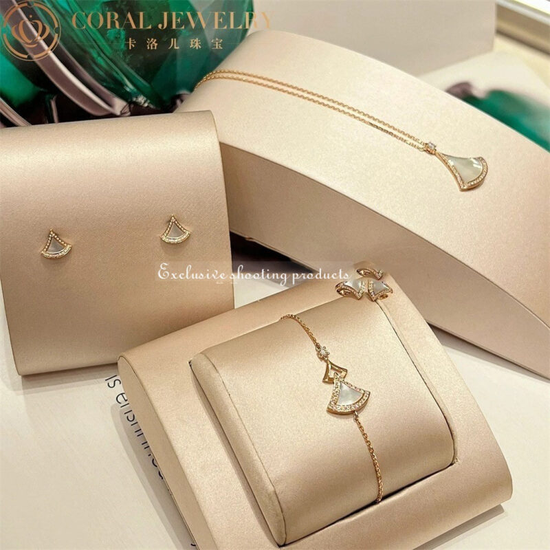 Bulgari 358684 Divas’ Dream Bracelet Rose Gold with Mother-of-pearl and Diamonds Bracelet 4