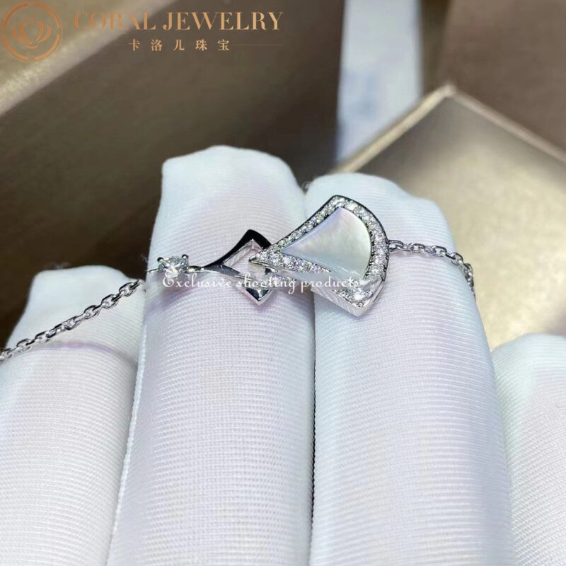 Bulgari 358684 Divas’ Dream Bracelet White Gold with Mother-of-pearl and Diamonds 4