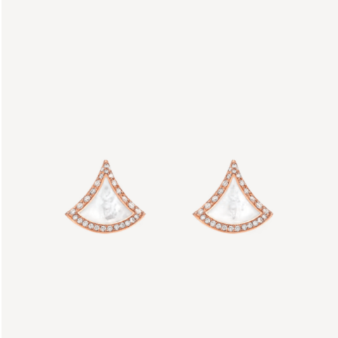 Bulgari Divas Dream 358899 Earrings Rose Gold Diamonds with Mother of Pearl 1
