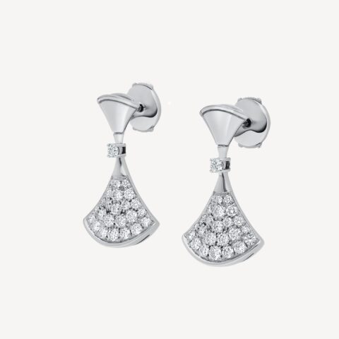Bulgari 351100 Divas’ Dream Earrings White Gold Pavé Diamonds 1