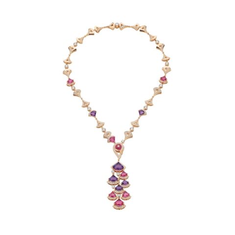 Bulgari 354075 Divas’ Dream Necklace Rose Gold Amethyst Rubellite and Diamonds 1