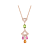 Bulgari Divas’ Dream 355613 Necklace Rose Gold Citrine Peridot Pink Tourmaline 1