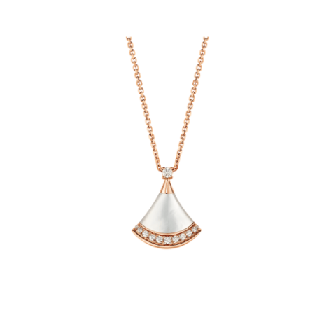 Bulgari Divas’ Dream 358365 Necklace Rose Gold Mother-of-pearl and Diamonds 1