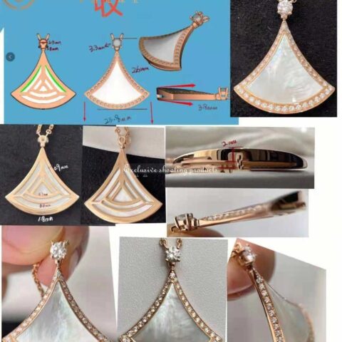 Bulgari Divas’ Dream 358671 Necklace Rose Gold Mother-of-pearl and Diamonds 14