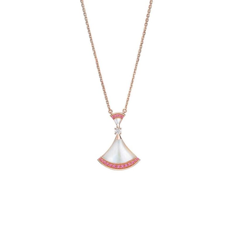 Bulgari Divas’ Dream 357220 Necklace Rose Gold Mother-of-pearl and Pink Sapphires 1