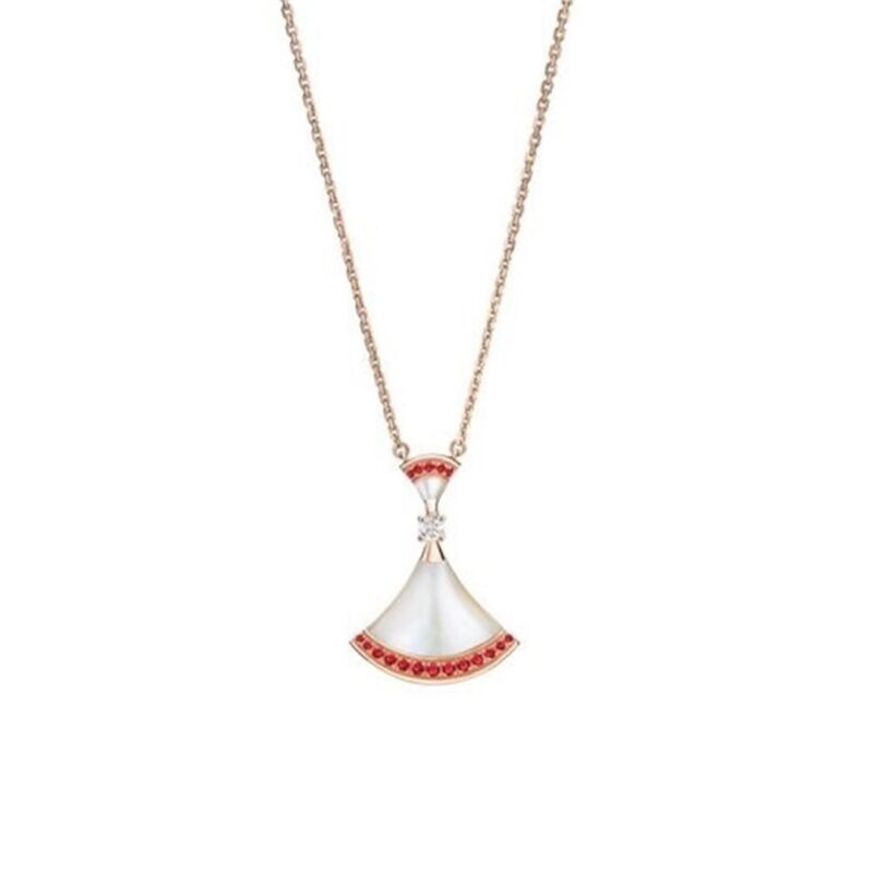 Bulgari Divas’ Dream 358122 Necklace Rose Gold Mother-of-pearl and Rubies 1