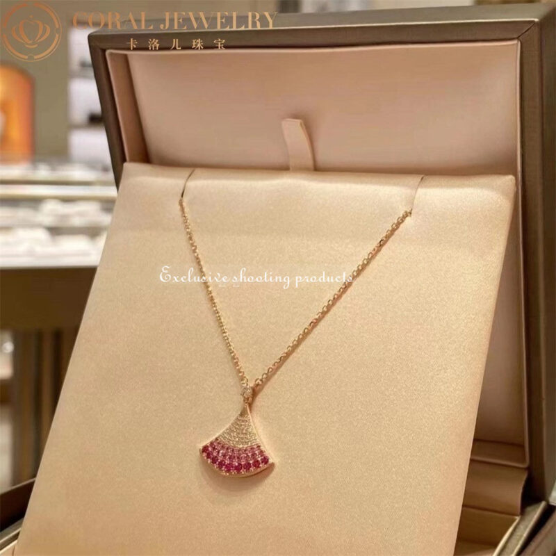 Bulgari Divas’ Dream 358436 Necklace Rose Gold Sapphires and Diamonds 4