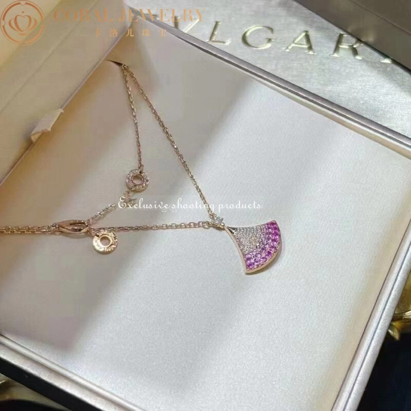 Bulgari Divas’ Dream 358436 Necklace Rose Gold Sapphires and Diamonds 2