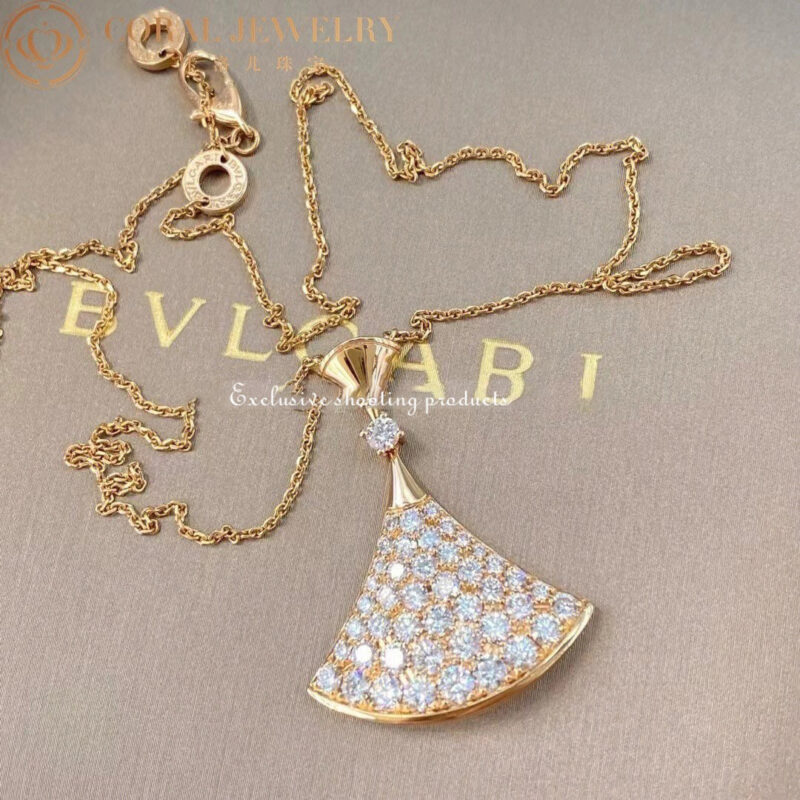 Bulgari Divas’ Dream 350067 Necklace Rose Gold Set Diamonds 4