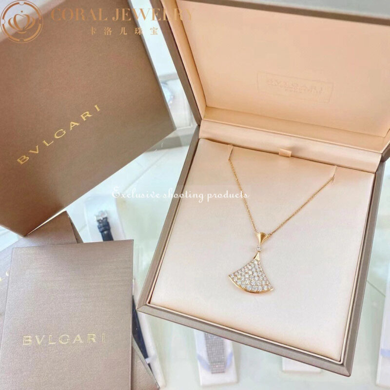 Bulgari Divas’ Dream 350067 Necklace Rose Gold Set Diamonds 3